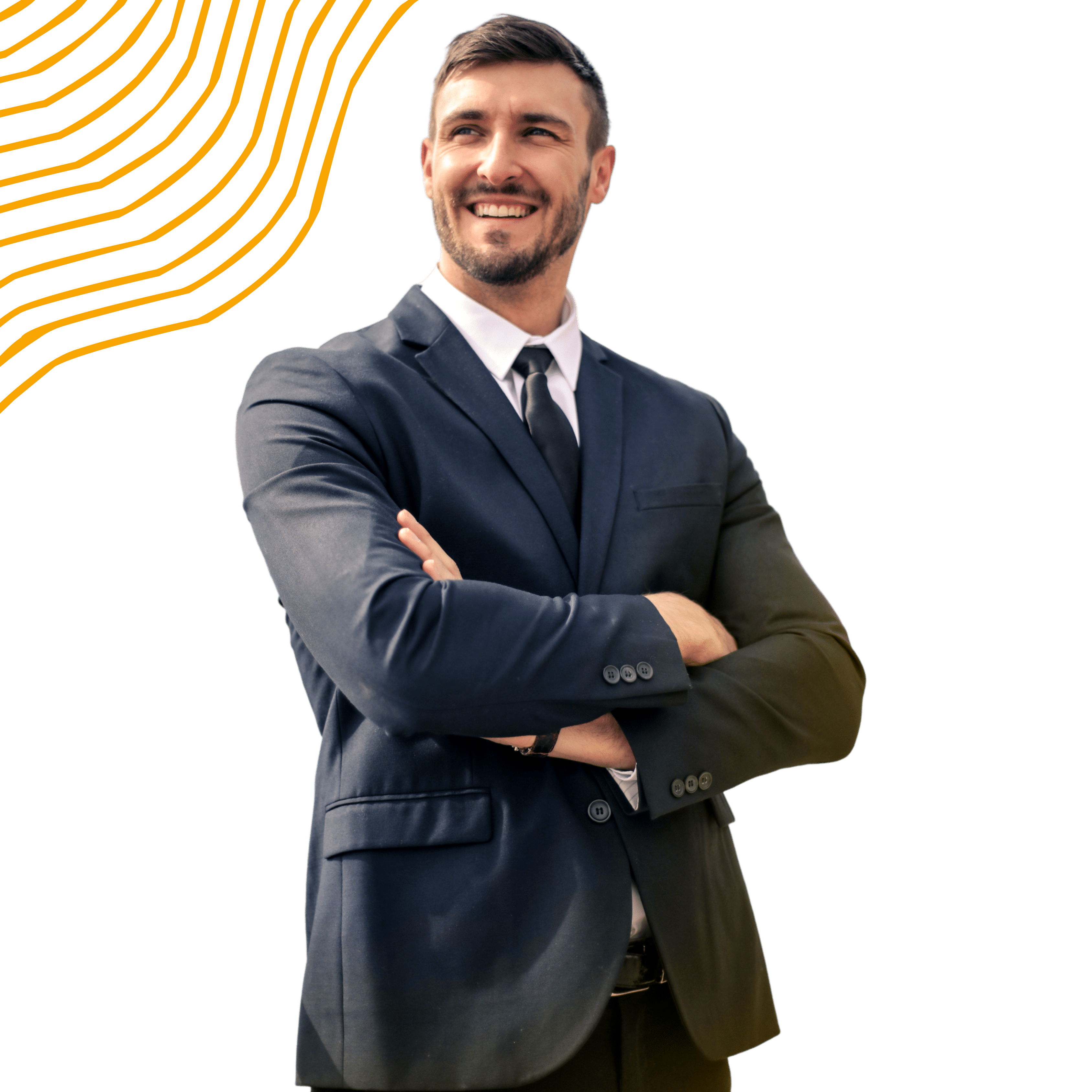 Bright Blue Modern Minimal Pattern Background Cut-Out Photo Business Man Business Marketing Instagram Post (1)