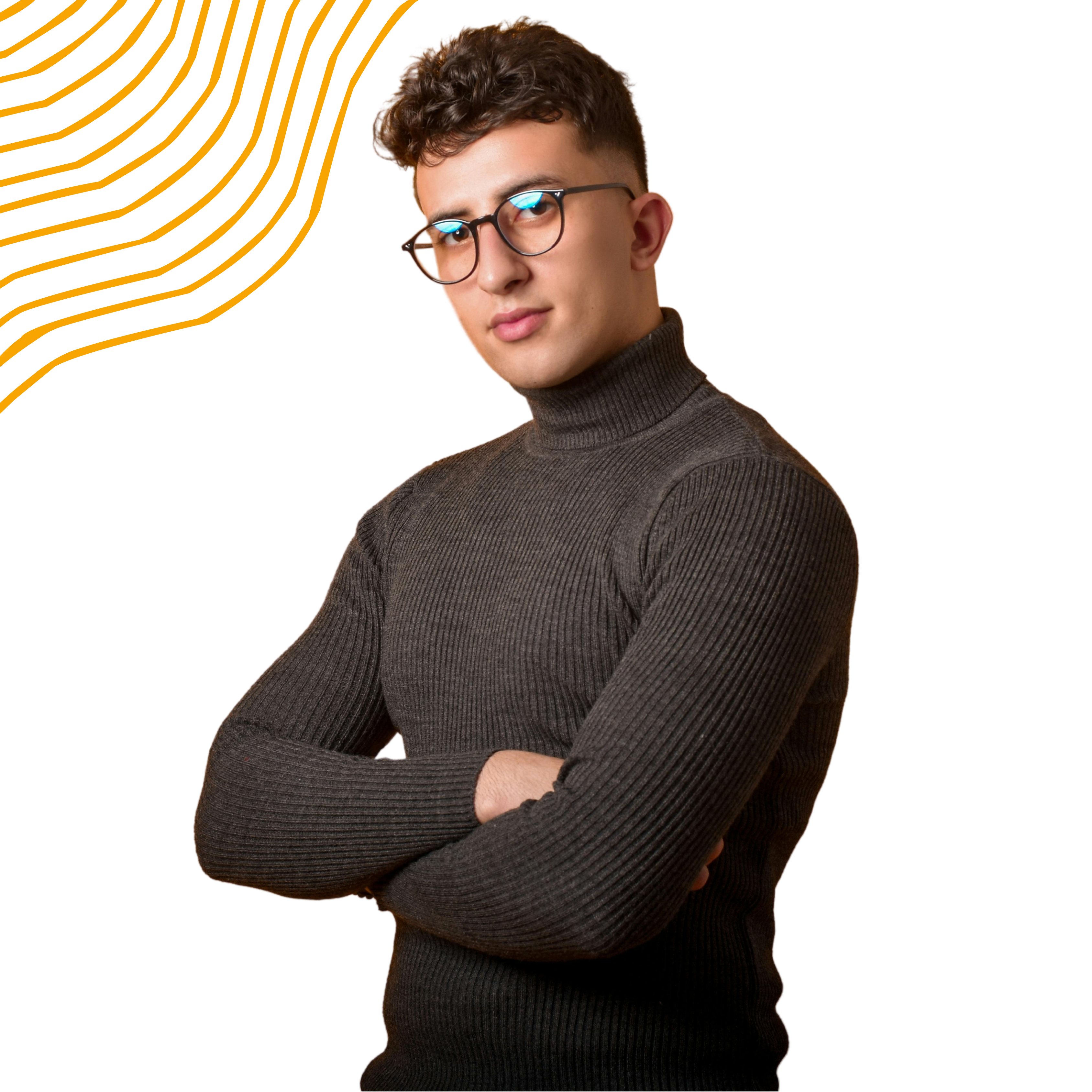 Bright Blue Modern Minimal Pattern Background Cut-Out Photo Business Man Business Marketing Instagram Post (3)